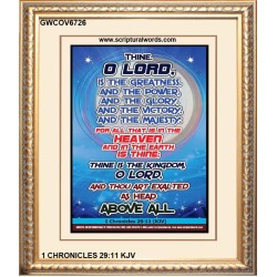 THINE O LORD   Bible Verses Frame Art Prints   (GWCOV6726)   