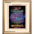 ACCORDING TO YOUR WORKS   Frame Bible Verse   (GWCOV6778)   "18x23"