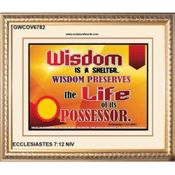 WISDOM   Framed Bible Verse   (GWCOV6782)   "23X18"