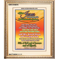 THEY BOWED DOWN AND WORSHIPED HIM   Scripture Art Wooden Frame   (GWCOV6878)   