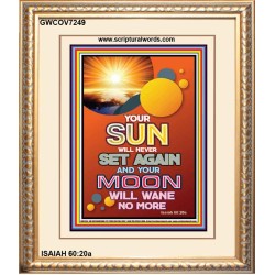 YOUR SUN WILL NEVER SET   Frame Bible Verse Online   (GWCOV7249)   