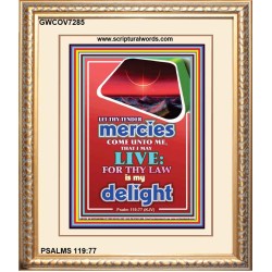 THY TENDER MERCIES COME UNTO ME   Scripture Wood Framed Signs   (GWCOV7285)   