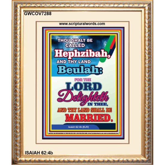 THOU SHALL BE CALLED HEPHZIBAH   Encouraging Bible Verse Framed   (GWCOV7288)   