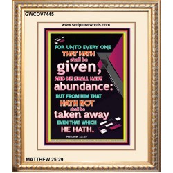 ABUNDANCE   Bible Verses Framed for Home Online   (GWCOV7445)   