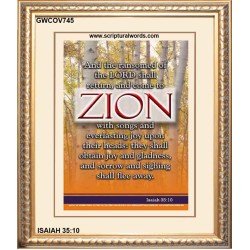 THE RANSOMED OF THE LORD   Bible Verses Frame   (GWCOV745)   