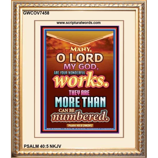YOUR WONDERFUL WORKS   Scriptural Wall Art   (GWCOV7458)   