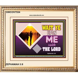 WAIT UPON THE LORD   Custom Frame Scripture   (GWCOV7534)   "23X18"