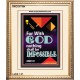 WITH GOD NOTHING SHALL BE IMPOSSIBLE   Frame Bible Verse   (GWCOV7564)   