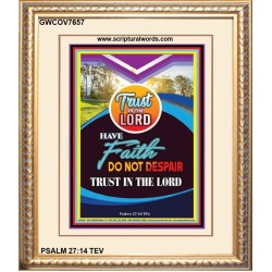 TRUST IN THE LORD   Framed Religious Wall Art Acrylic Glass   (GWCOV7657)   