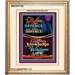 WISDOM A DEFENCE   Bible Verses Framed for Home   (GWCOV7729)   