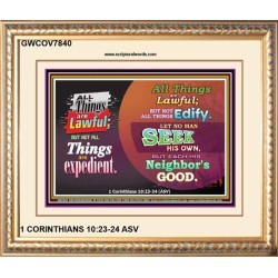 ALL THINGS ARE LAWFUL   Scripture Art Work   (GWCOV7840)   