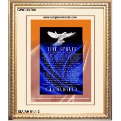 THE SPIRIT OF THE LORD DOETH MIGHTY THINGS   Framed Bible Verse   (GWCOV788)   
