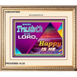 TRUST IN THE LORD   Framed Bedroom Wall Decoration   (GWCOV7920)   "23X18"