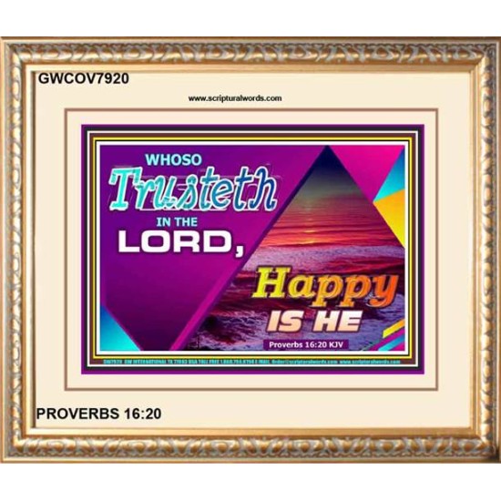 TRUST IN THE LORD   Framed Bedroom Wall Decoration   (GWCOV7920)   