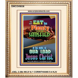 YOU SHALL EAT IN PLENTY   Bible Verses Frame for Home   (GWCOV8038)   