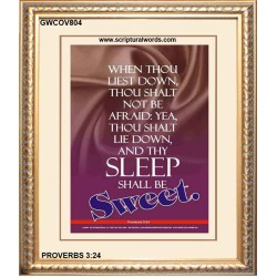 THY SLEEP SHALL BE SWEET   Modern Christian Wall Dcor Frame   (GWCOV804)   