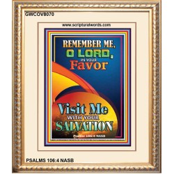 VIIST ME WITH YOUR SALVATION   Frame Scriptural Dcor   (GWCOV8070)   "18x23"