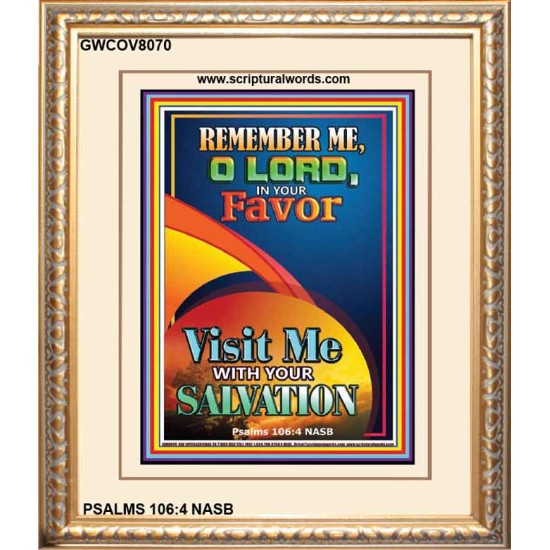 VIIST ME WITH YOUR SALVATION   Frame Scriptural Dcor   (GWCOV8070)   