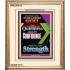 YOUR STRENGTH   Contemporary Christian Wall Art Acrylic Glass frame   (GWCOV8174)   "18x23"