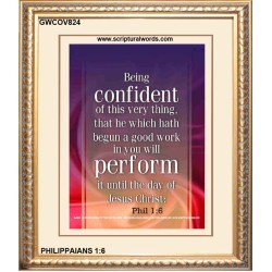 A GOOD WORK IN YOU   Bible Verse Acrylic Glass Frame   (GWCOV824)   "18x23"