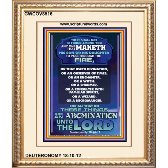 AN ABOMINATION UNTO THE LORD   Bible Verse Framed for Home Online   (GWCOV8516)   