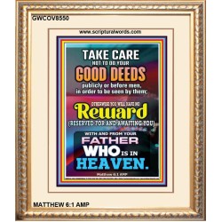 YOUR FATHER WHO IS IN HEAVEN    Scripture Wooden Frame   (GWCOV8550)   "18x23"