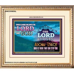 ADONAI TZVA'OT - LORD OF HOSTS   Christian Quotes Frame   (GWCOV8650L)   "23X18"