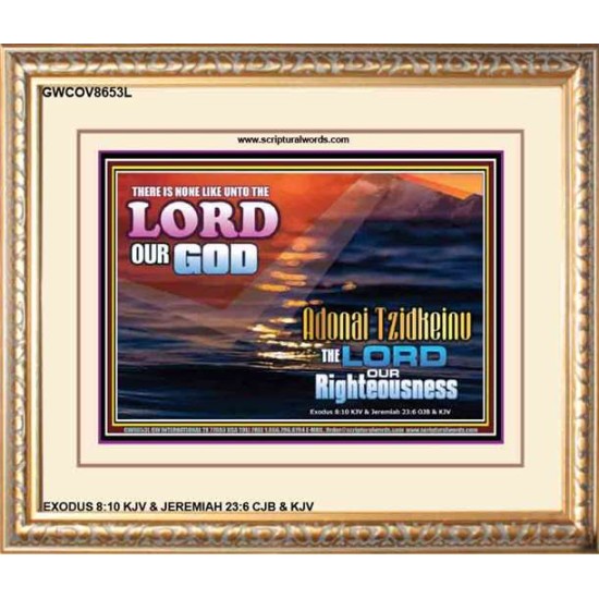 ADONAI TZIDKEINU - LORD OUR RIGHTEOUSNESS   Christian Quote Frame   (GWCOV8653L)   