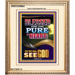 THEY SHALL SEE GOD   Scripture Art Acrylic Glass Frame   (GWCOV8663)   