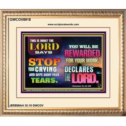 WIPE AWAY YOUR TEARS   Framed Sitting Room Wall Decoration   (GWCOV8918)   "23X18"