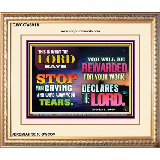 WIPE AWAY YOUR TEARS   Framed Sitting Room Wall Decoration   (GWCOV8918)   