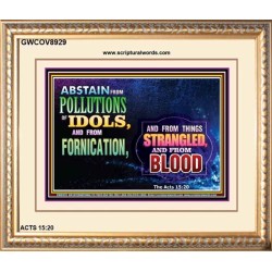 ABSTAIN FORNICATION   Inspirational Wall Art Poster   (GWCOV8929)   