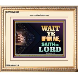 WAIT UPON THE LORD   Bible Scriptures on Forgiveness Acrylic Glass Frame   (GWCOV8936)   "23X18"