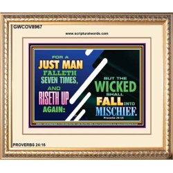 A JUST MAN SHALL RISE   Framed Bible Verse   (GWCOV8967)   "23X18"