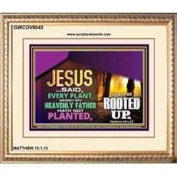 WHAT GOD HAS NOT PLANTED   Scriptural Art   (GWCOV9045)   "23X18"