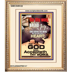 A MERRY HEART   Large Frame Scripture Wall Art   (GWCOV9122)   "18x23"