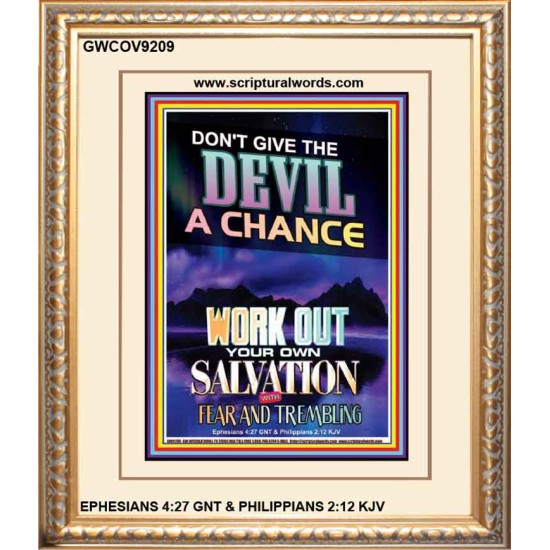 WORK OUT YOUR SALVATION   Bible Verses Wall Art Acrylic Glass Frame   (GWCOV9209)   