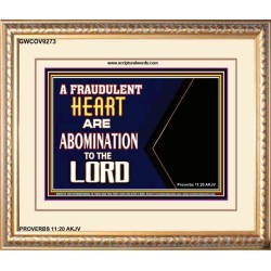 WHAT ARE ABOMINATION TO THE LORD   Large Framed Scriptural Wall Art   (GWCOV9273)   "23X18"