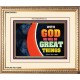 WITH GOD WE WILL DO GREAT THINGS   Large Framed Scriptural Wall Art   (GWCOV9381)   