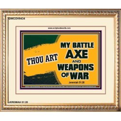 WEAPONS OF WAR   Christian Quotes Framed   (GWCOV9434)   "23X18"