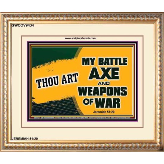 WEAPONS OF WAR   Christian Quotes Framed   (GWCOV9434)   