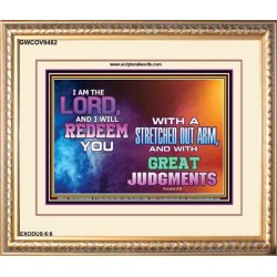 A STRETCHED OUT ARM   Bible Verse Acrylic Glass Frame   (GWCOV9482)   