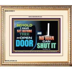 AN OPEN DOOR NO MAN CAN SHUT   Acrylic Frame Picture   (GWCOV9511)   