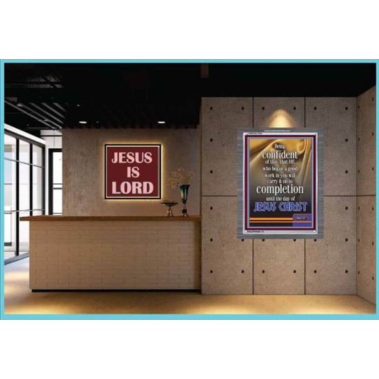 BE CONFIDENT IN THE LORD   Frame Scripture Dcor   (GWEXALT052)   