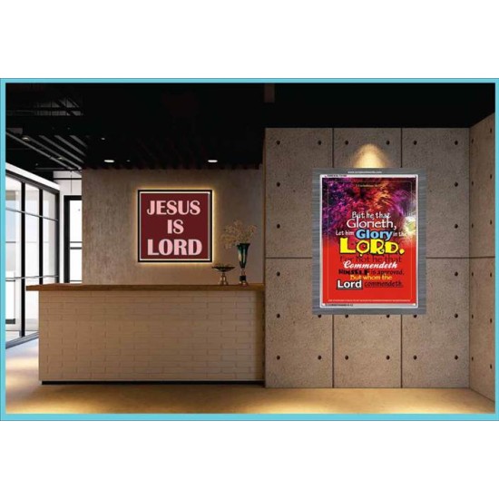 WHOM THE LORD COMMENDETH   Large Frame Scriptural Wall Art   (GWEXALT3190)   