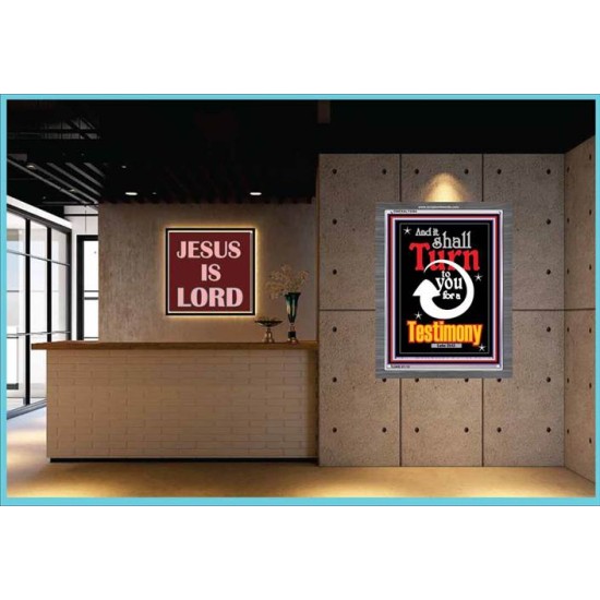 TURN TO YOU FOR A TESTIMONY   Framed Lobby Wall Decoration   (GWEXALT3354)   