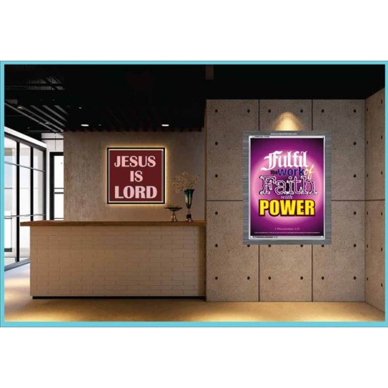 WITH POWER   Frame Bible Verses Online   (GWEXALT3422)   