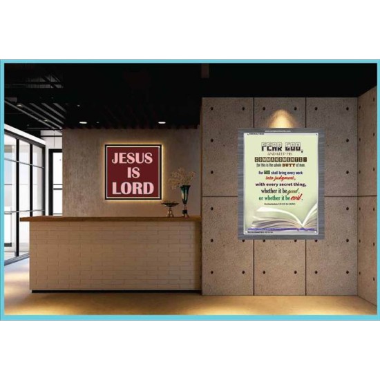 WHOLE DUTY OF MAN   Acrylic Glass Framed Bible Verse   (GWEXALT4038)   