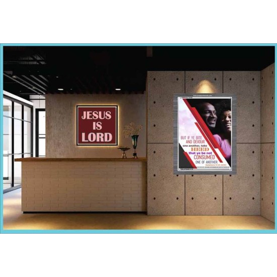 BE NOT CONSUMED ONE OF ANOTHER   Large Frame Scriptural Wall Art   (GWEXALT4163)   