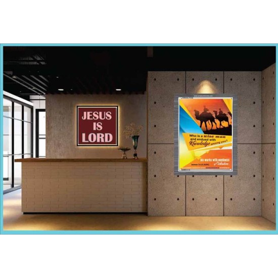 WHO IS A WISE MAN   Large Frame Scripture Wall Art   (GWEXALT5168)   
